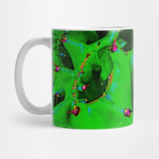 Abstract shapes from a cactus in bright green Mug
